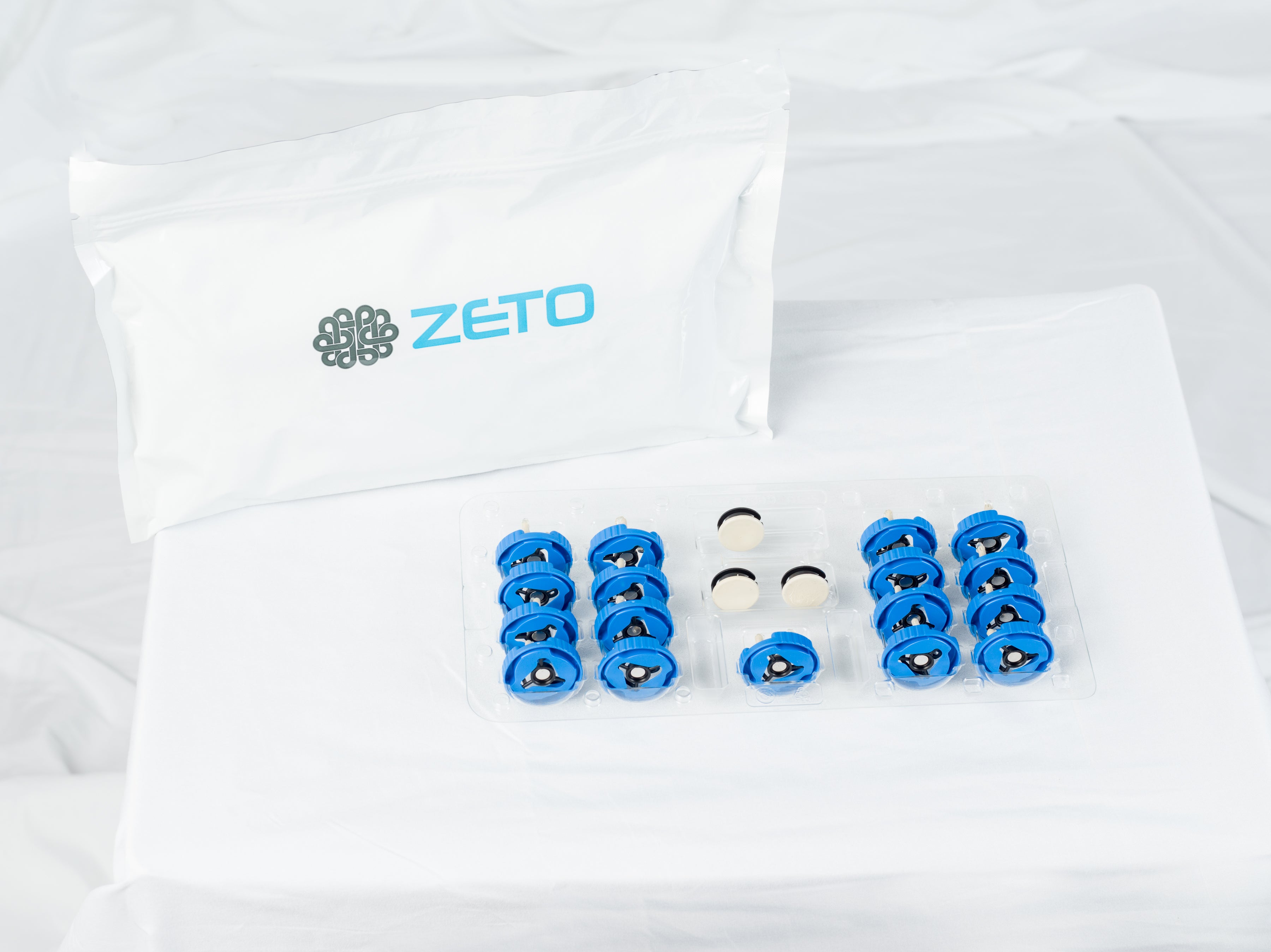 Zeto ONE - Case of 6 Boxes = Total 60 x Single Patient Electrode Set - Each Set: 20 x Zeto Soft Flex Electrodes - 3 Flat, 17 Flex, 4 x Foam Solid Gel Electrodes - Monthly Contract